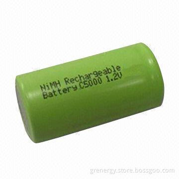 C-sized NiMH Rechargeable Battery with High Capacity of 5,000mAh and 1C Maximum Charging